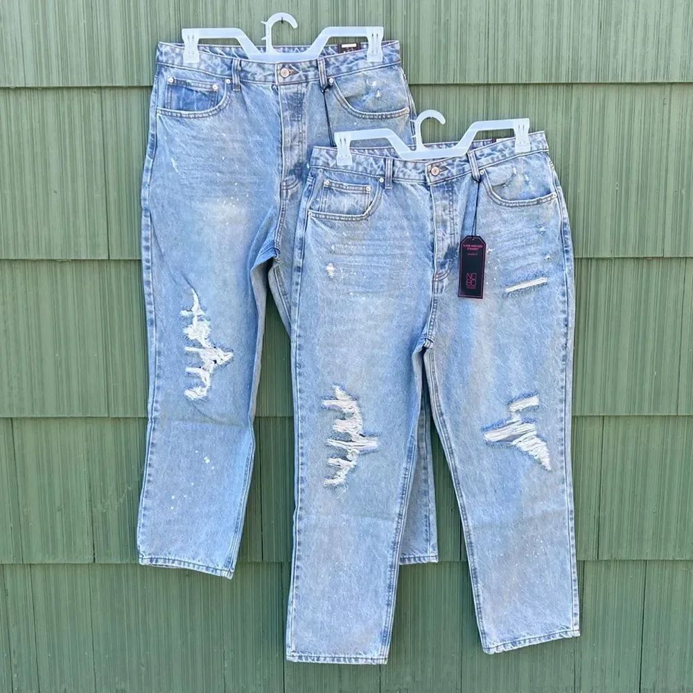 WOMEN’S Juniors Straight Super High-Rise 90's Jeans Pants 2-Pack Size 15